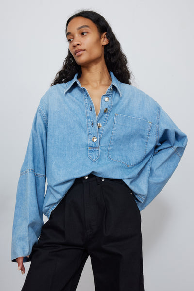 depound oversized shirt カラー skyblue 韓国 DEPOUND]Oversized Shirts