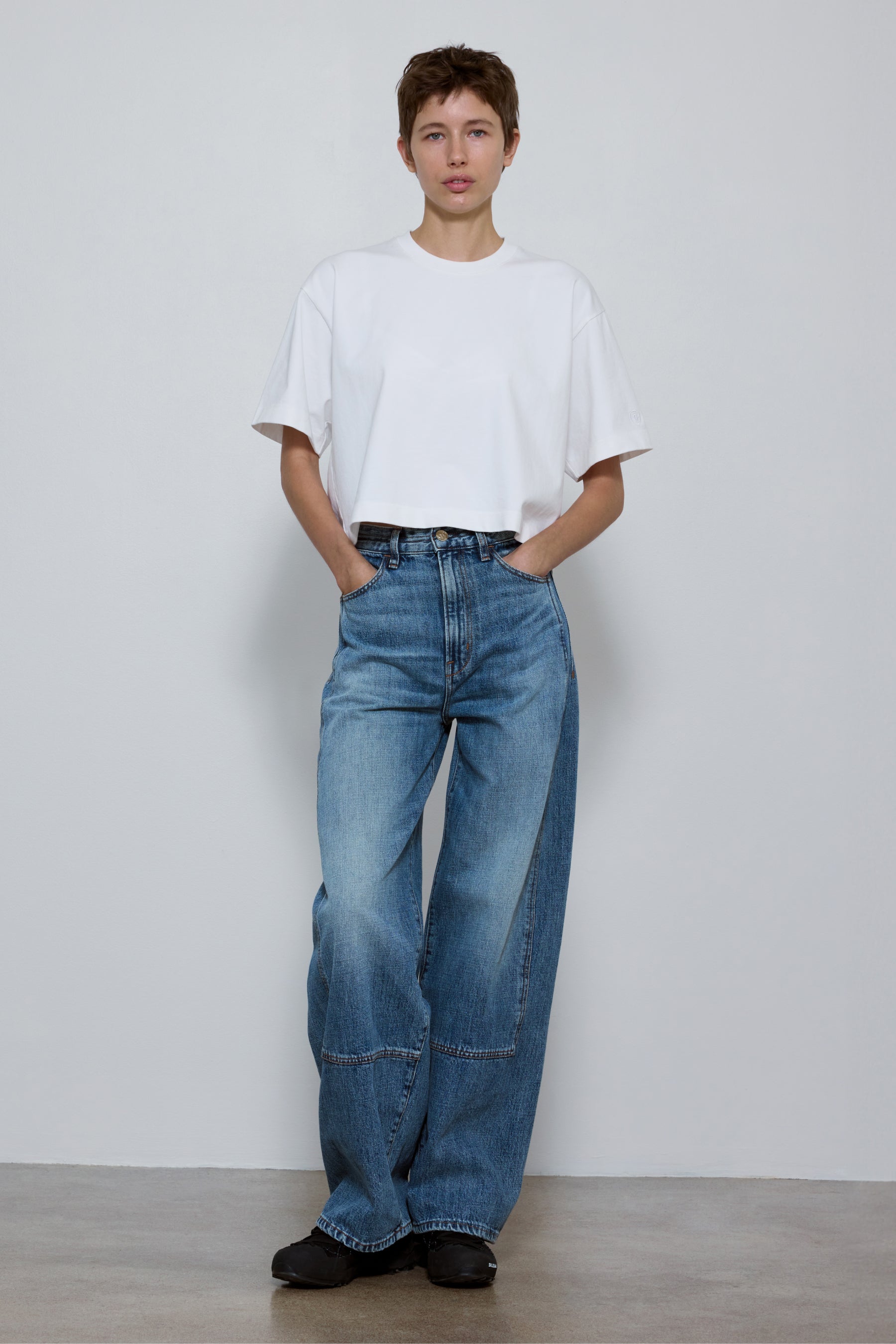 The Rhone Wide Leg Jean in Dark Wash Denim