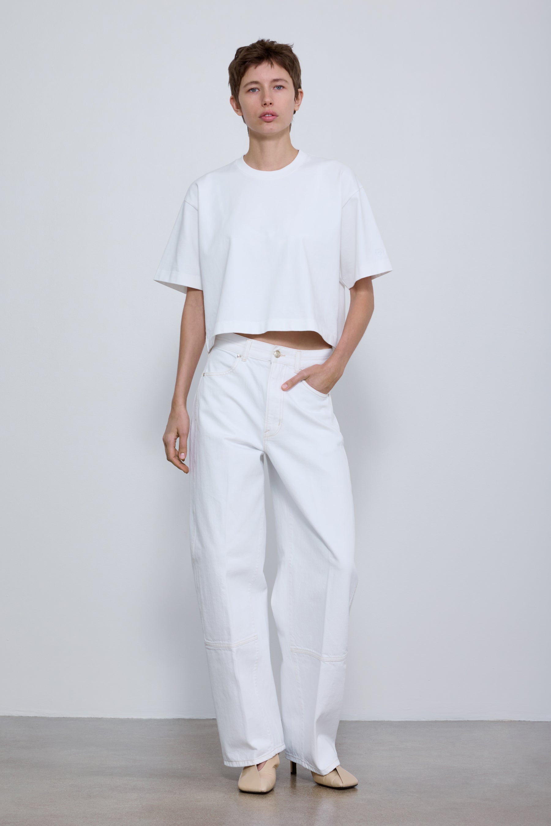 The Rhone Wide Leg Jean in White Denim