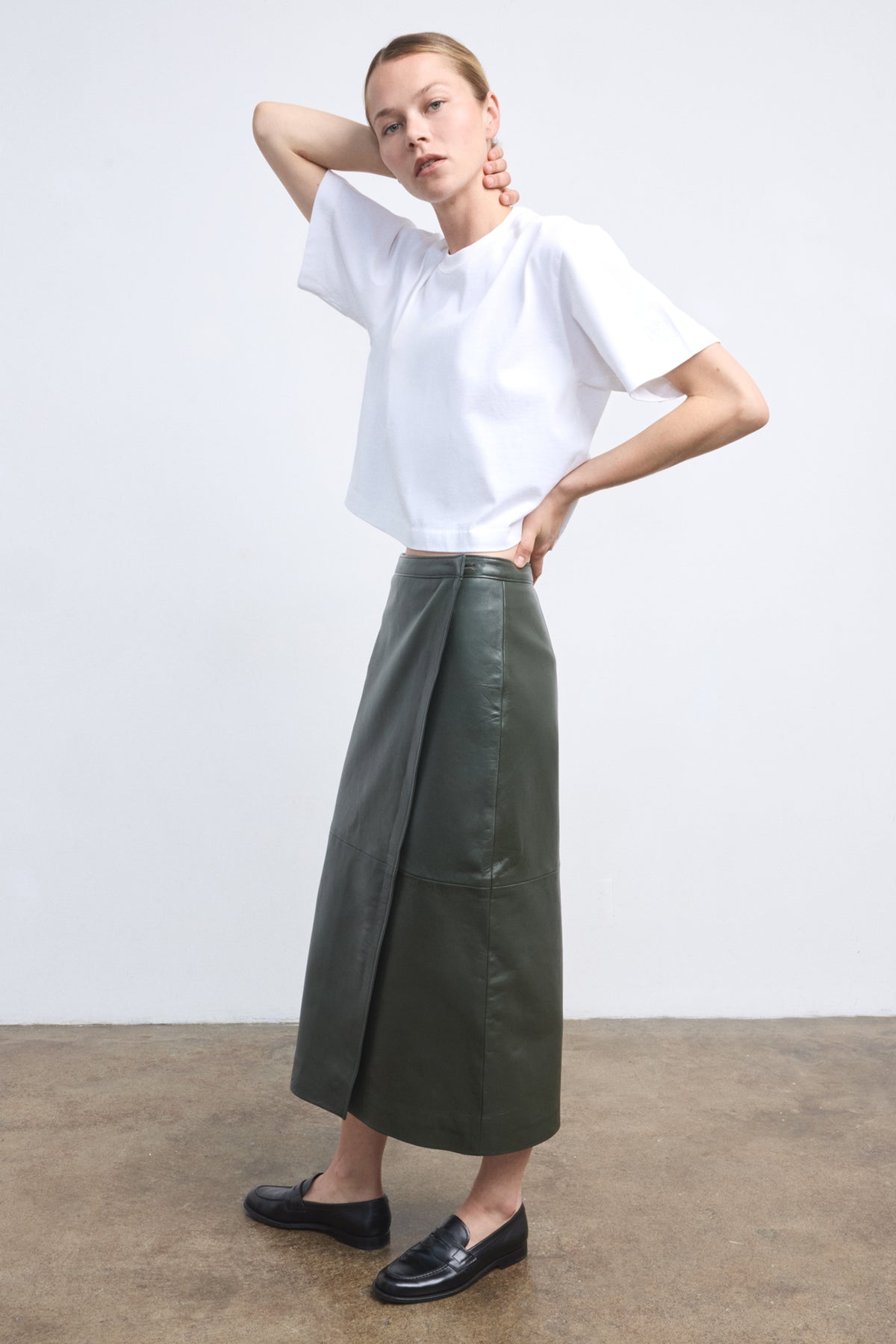 The Este Leather Skirt