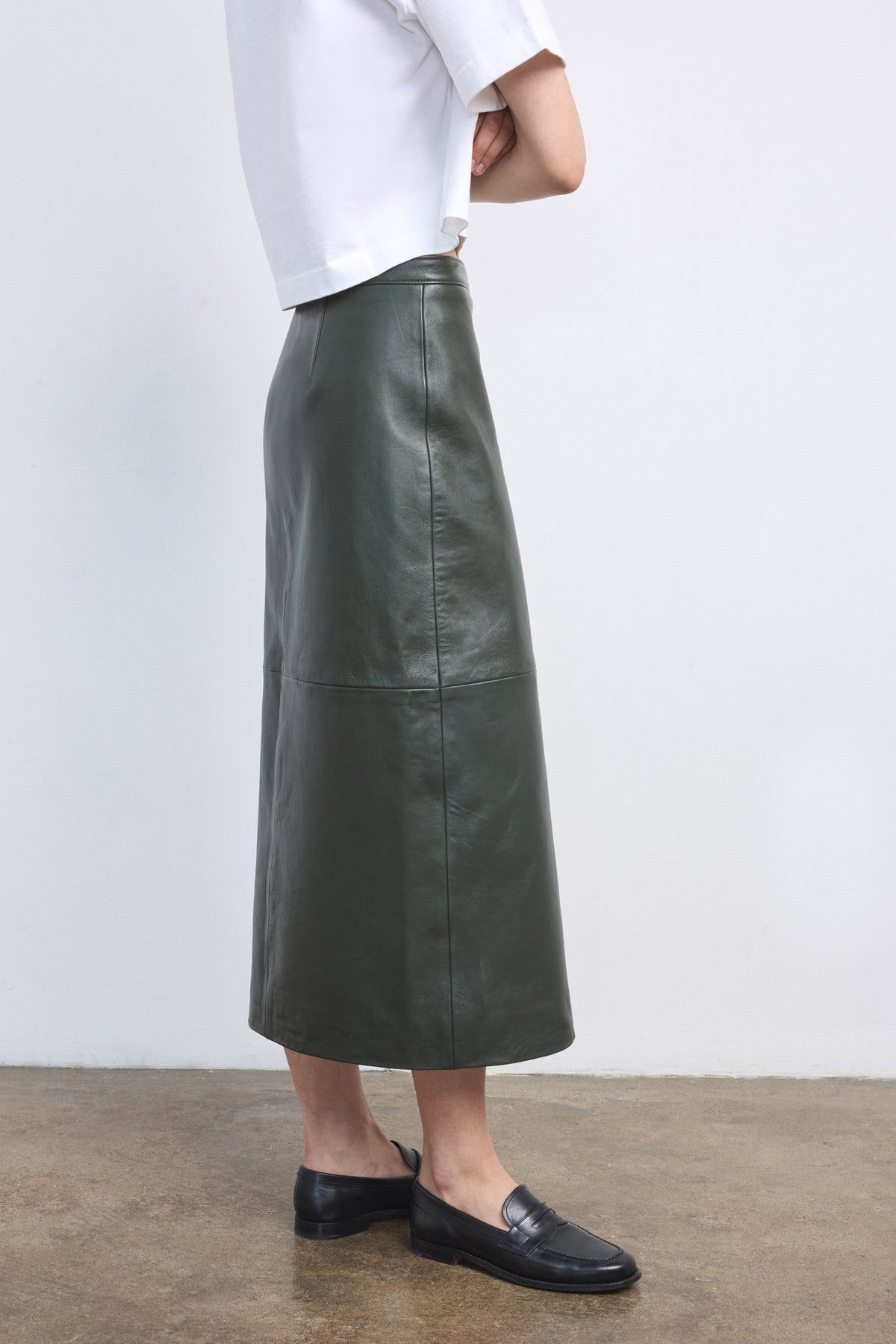 The Este Leather Skirt