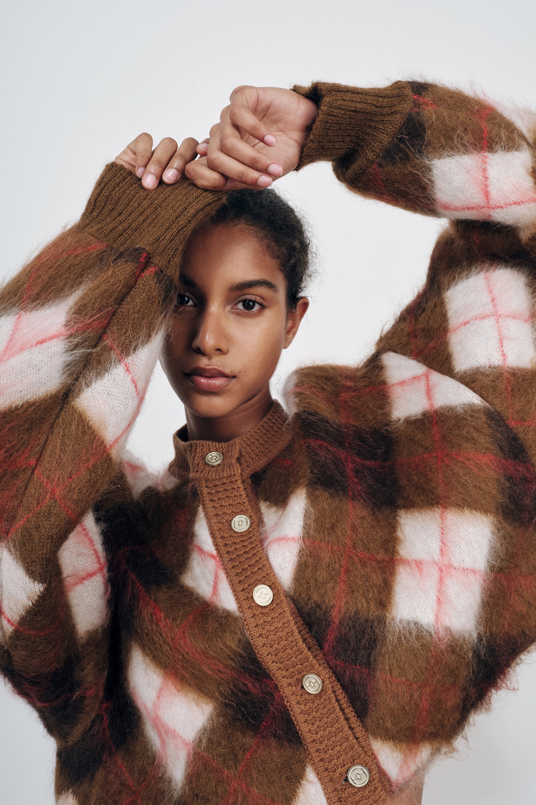 The Blane Argyle Cardigan in Italian Mohair – RÙADH