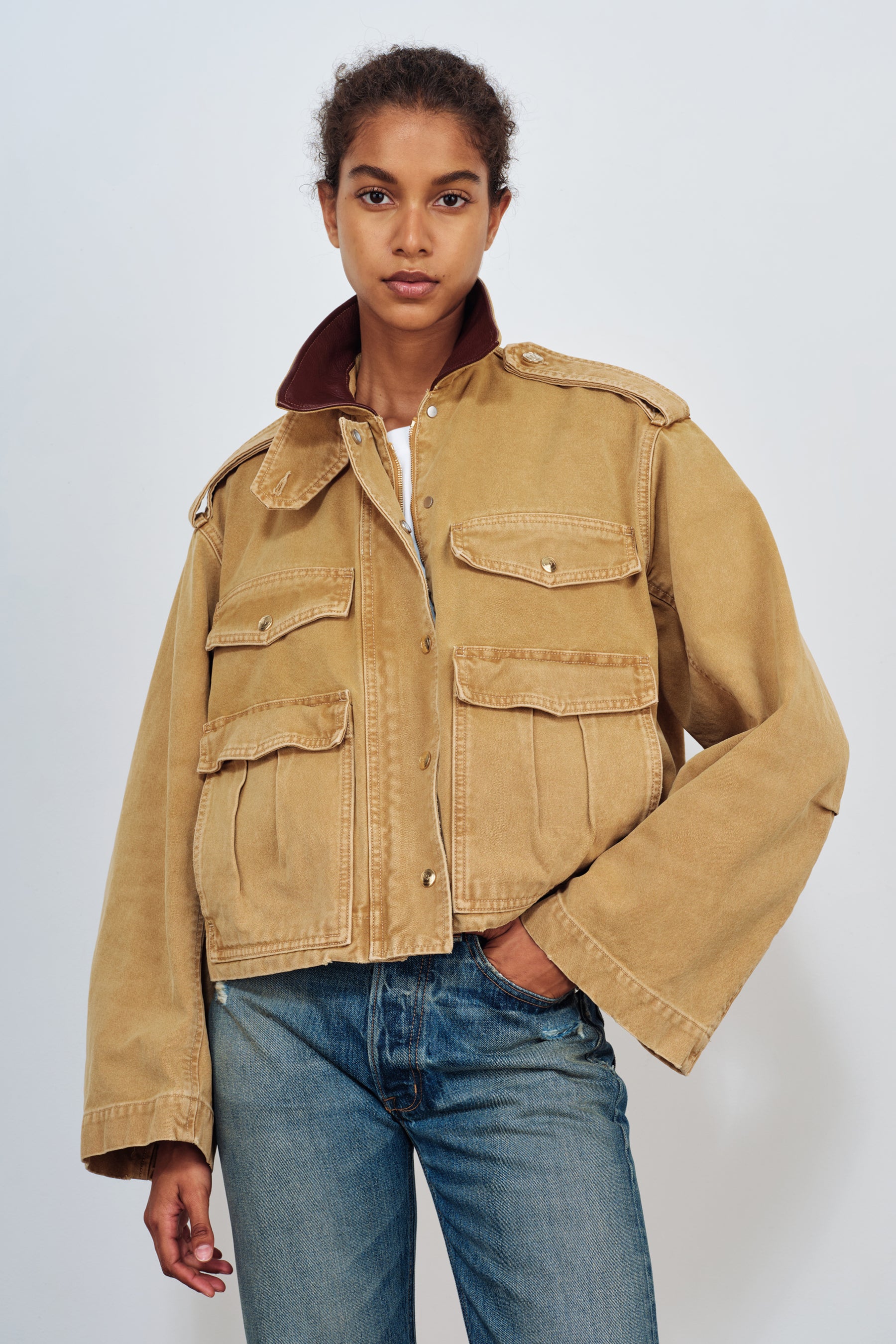 The Henderson Workwear Jacket in Tan Cotton Canvas