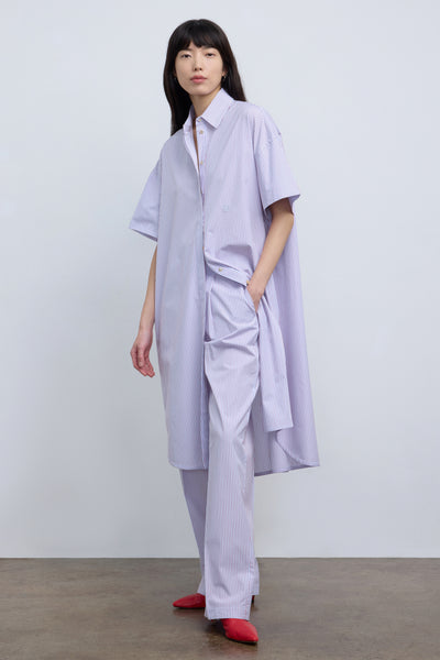 The Anu Shirtdress in Red Stripe Organic Cotton