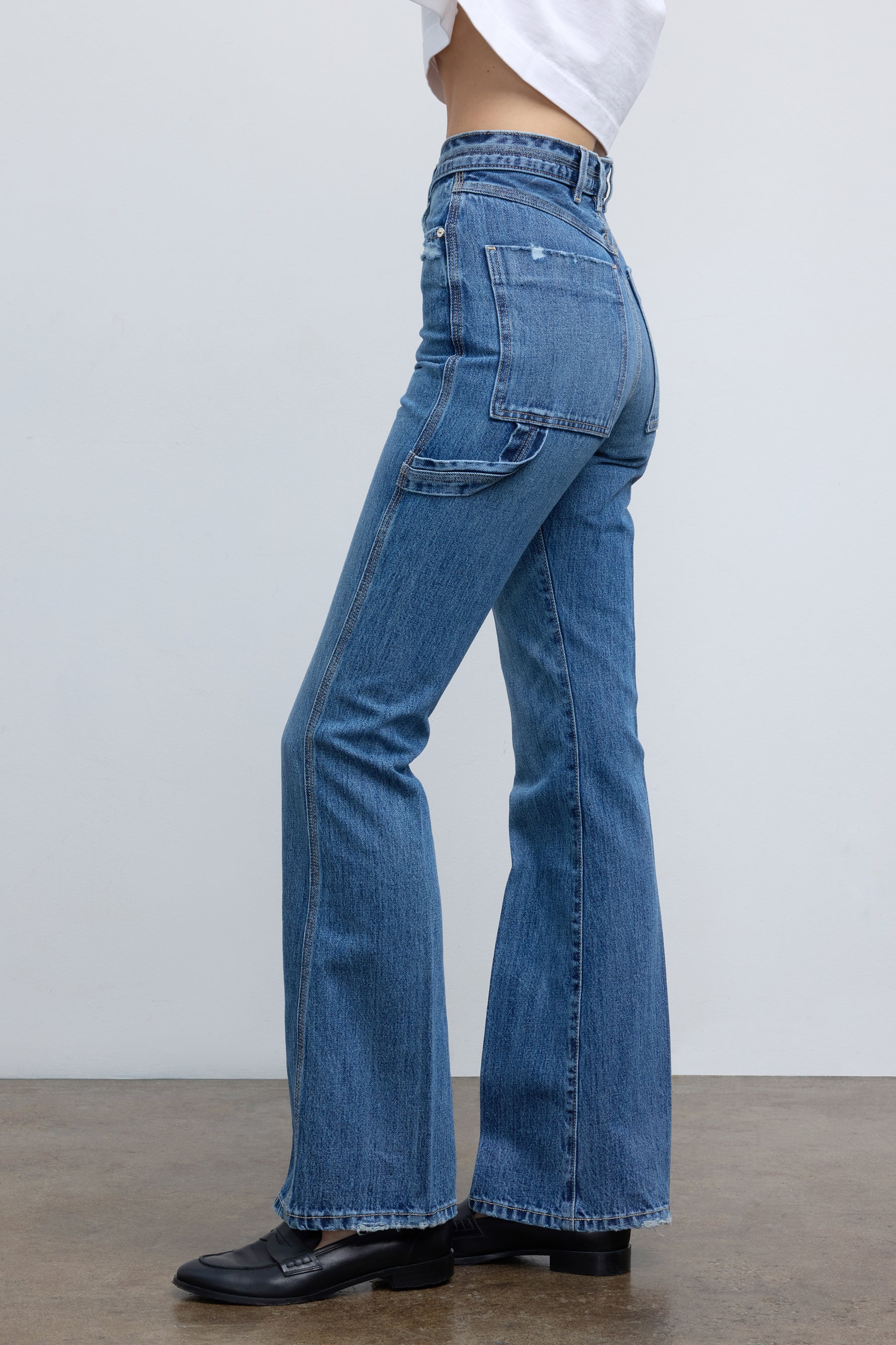 The Clyde Flare Jean in Blue Vintage Denim – RÙADH