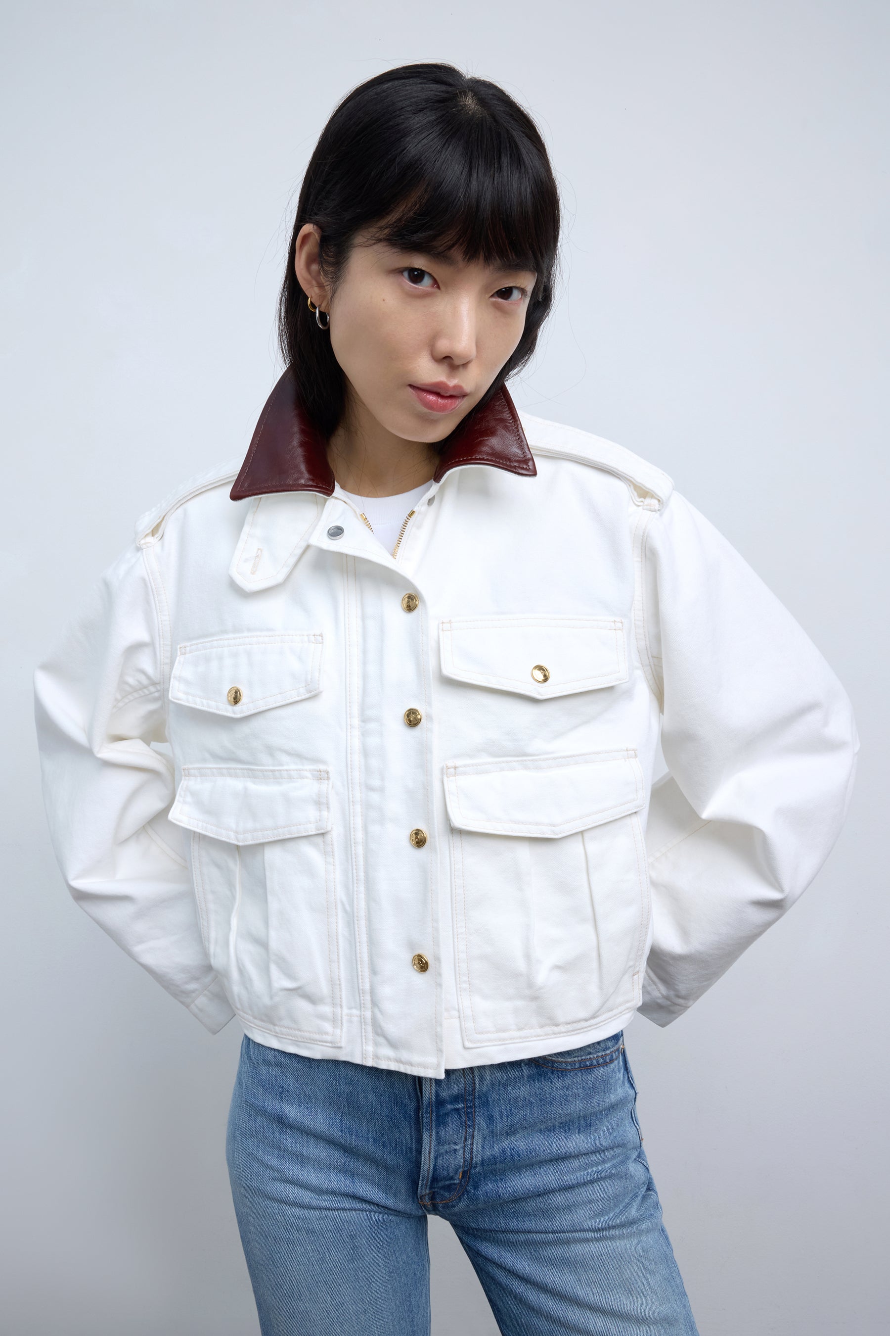 The Henderson Workwear Jacket in White Cotton Canvas – RÙADH