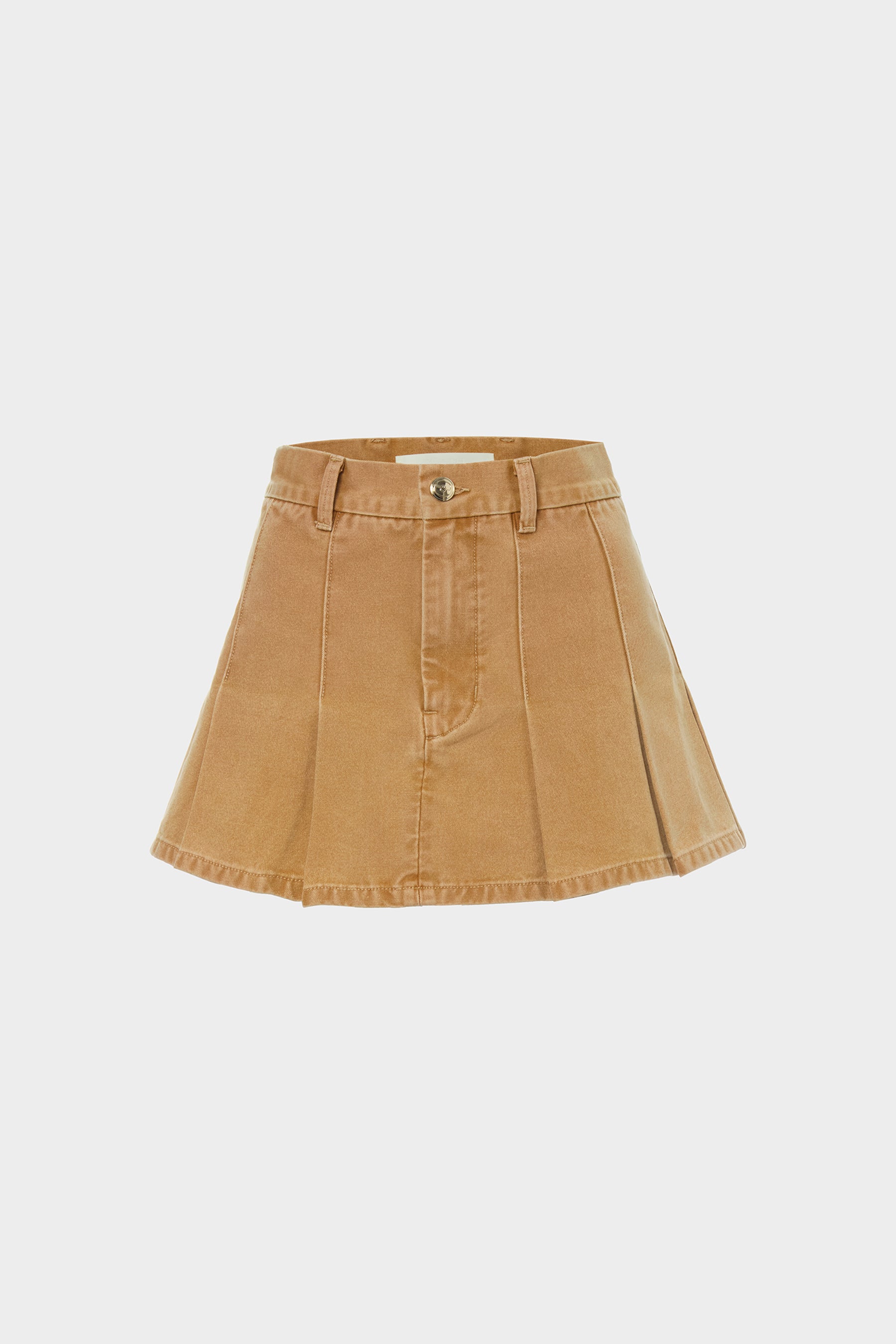 The Kenna Mini Skirt in Tan Cotton Canvas – RÙADH