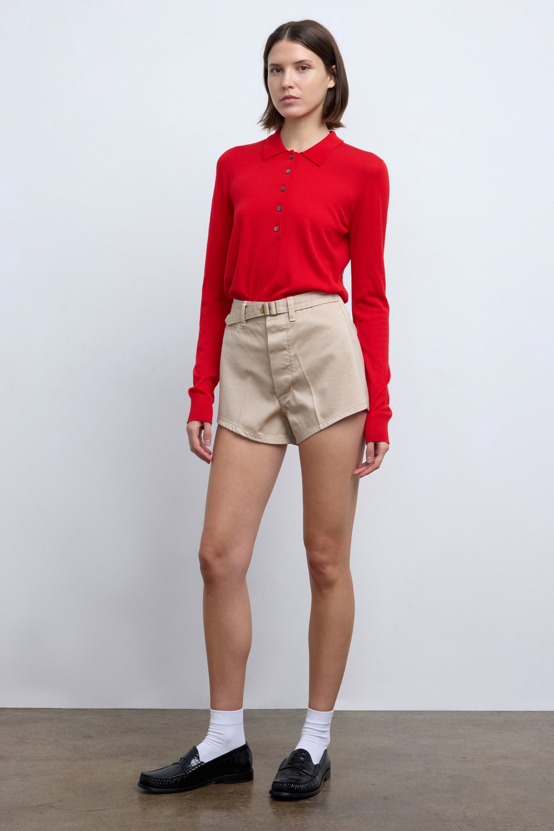 The Grier Mini Short in Khaki Twill