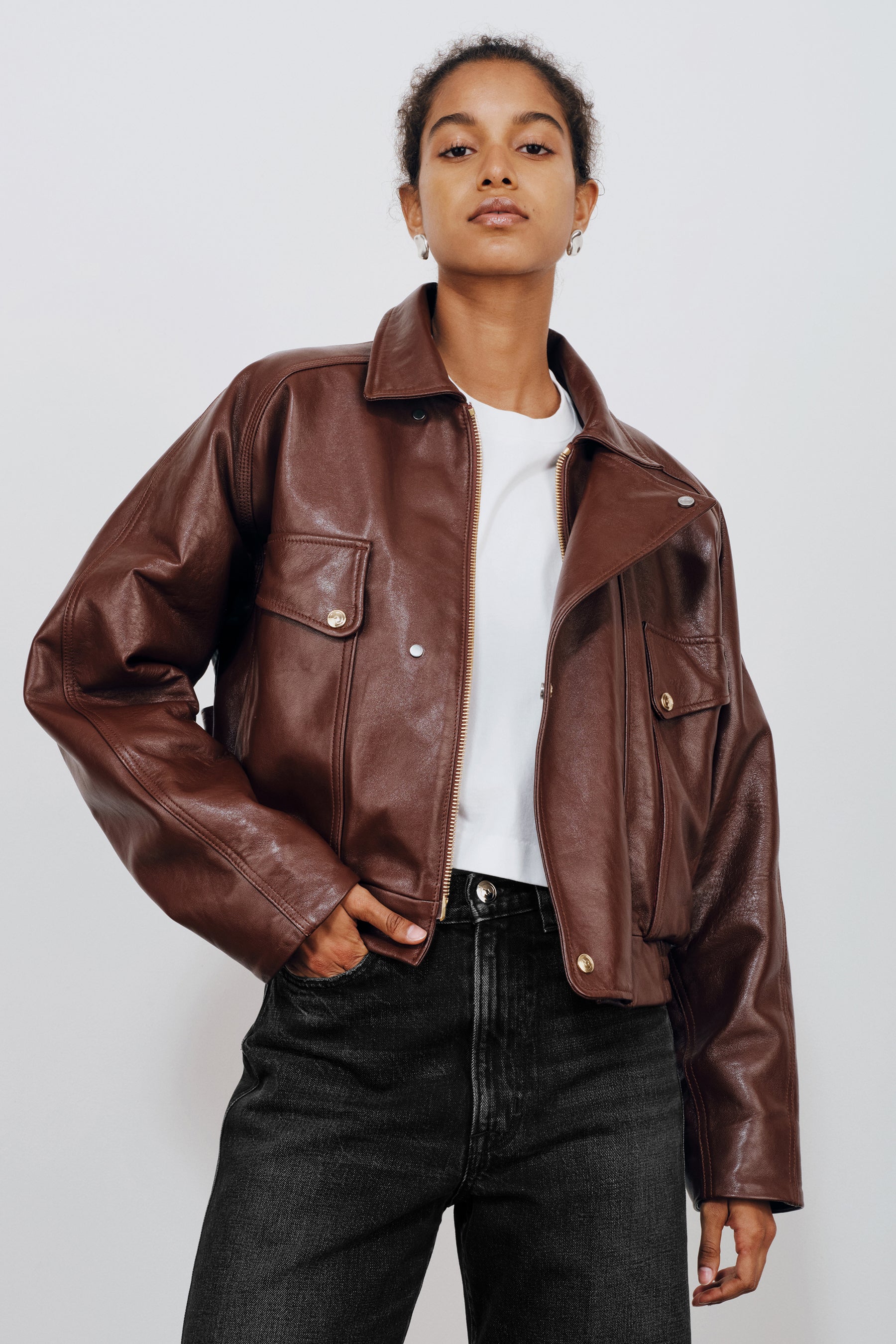 The Haddow Bomber Jacket in Oxblood Leather – RÙADH
