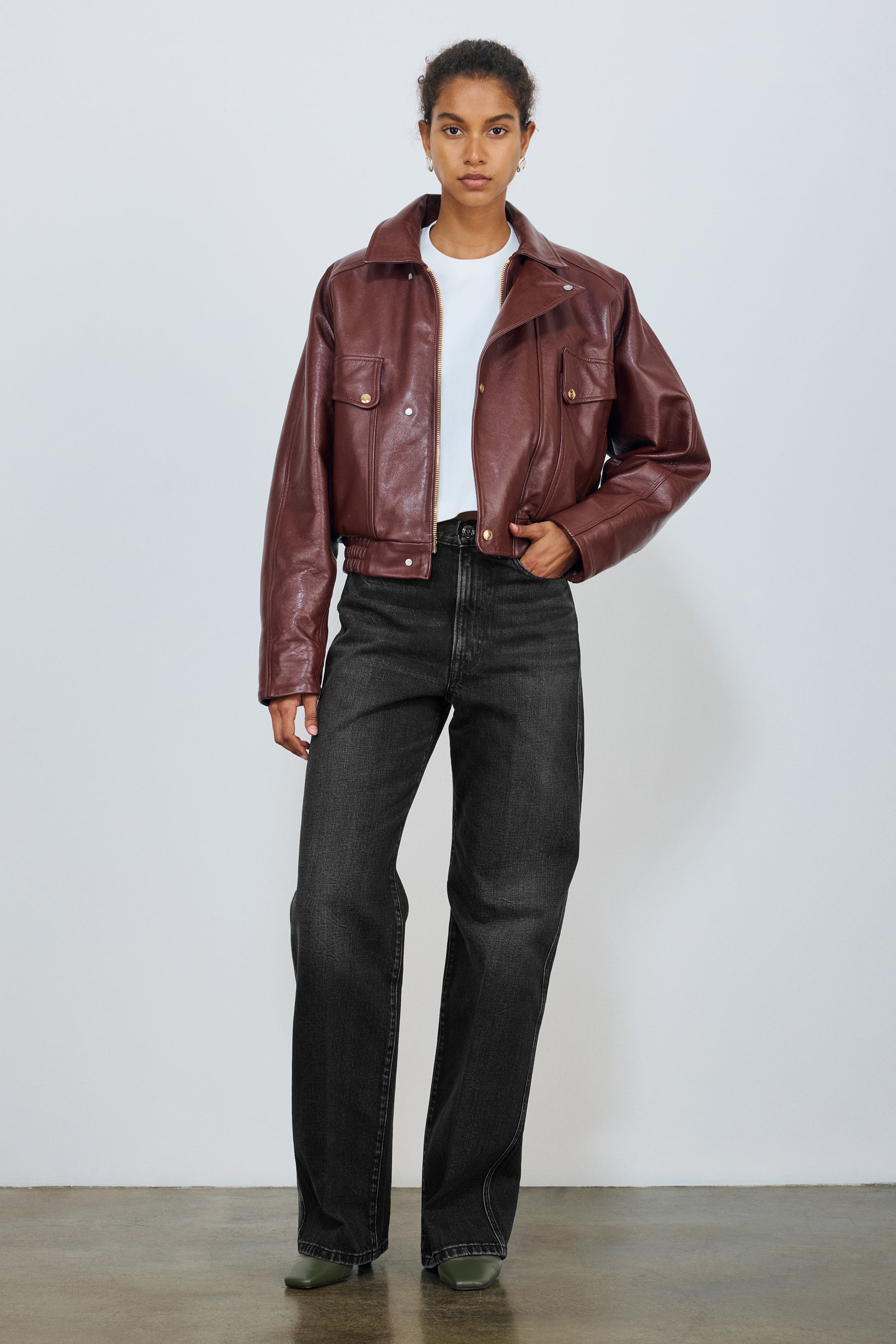 The Haddow Bomber Jacket in Oxblood Leather – RÙADH