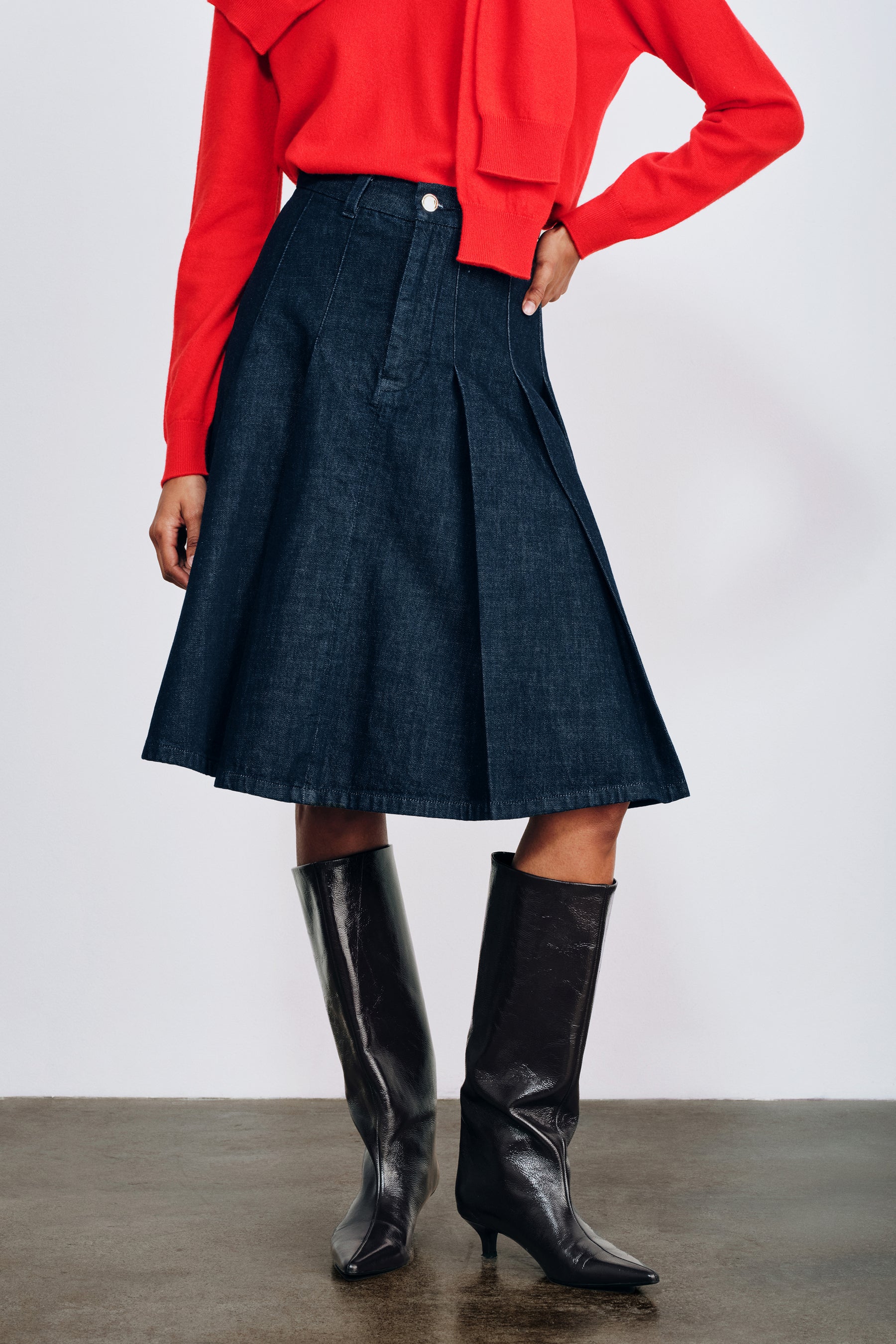 デイジーリン Raku-Raku Stylish skirt ネイビー 40 DAISY LIN