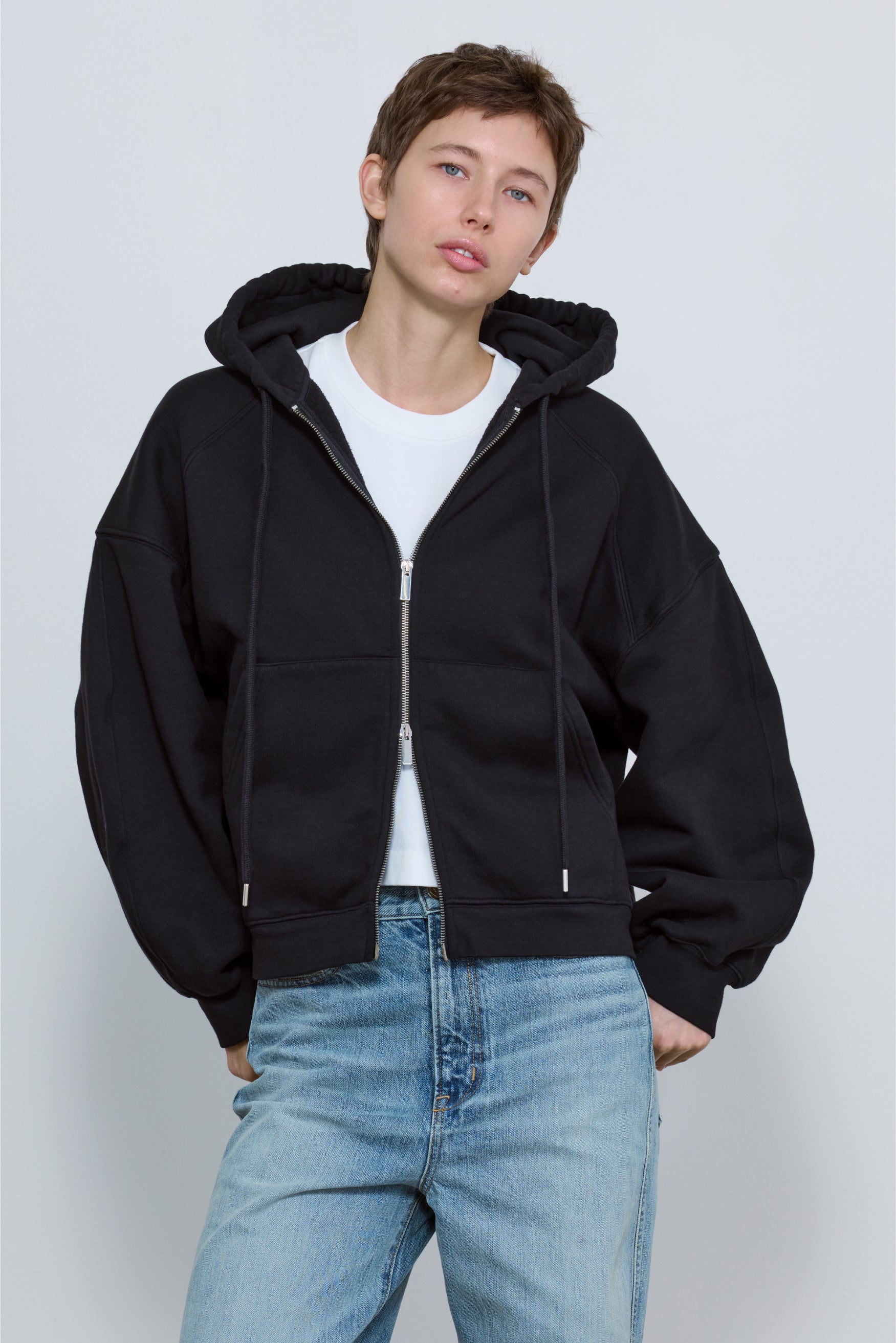 The Scott Hoodie in Black Organic Cotton