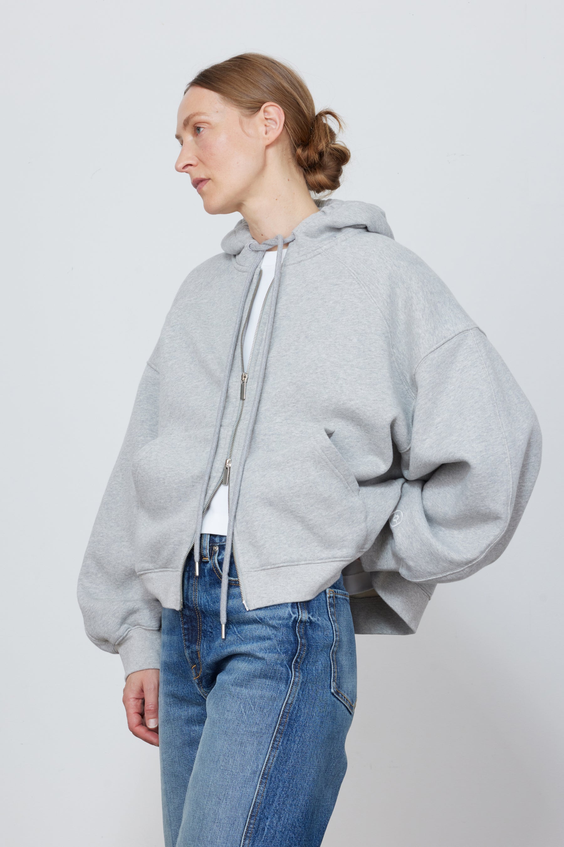The Scott Hoodie in Heather Grey Organic Cotton