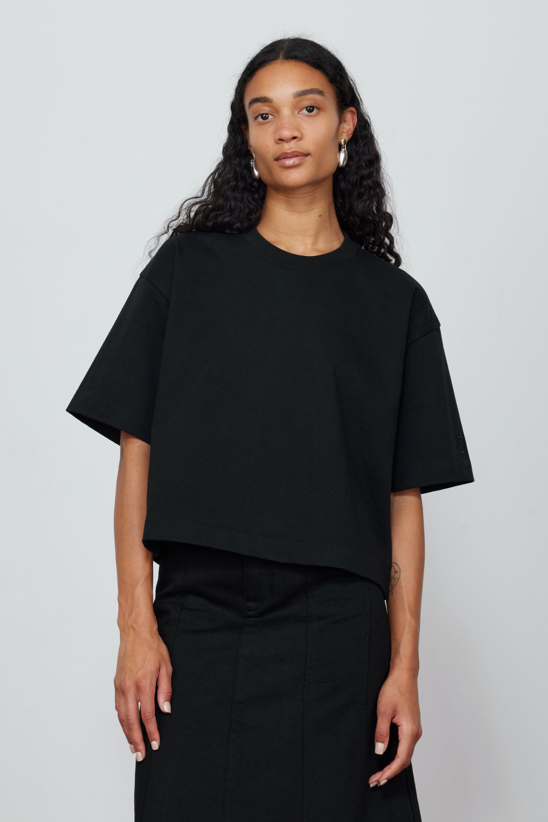 The Esme T-Shirt in Black Organic Cotton