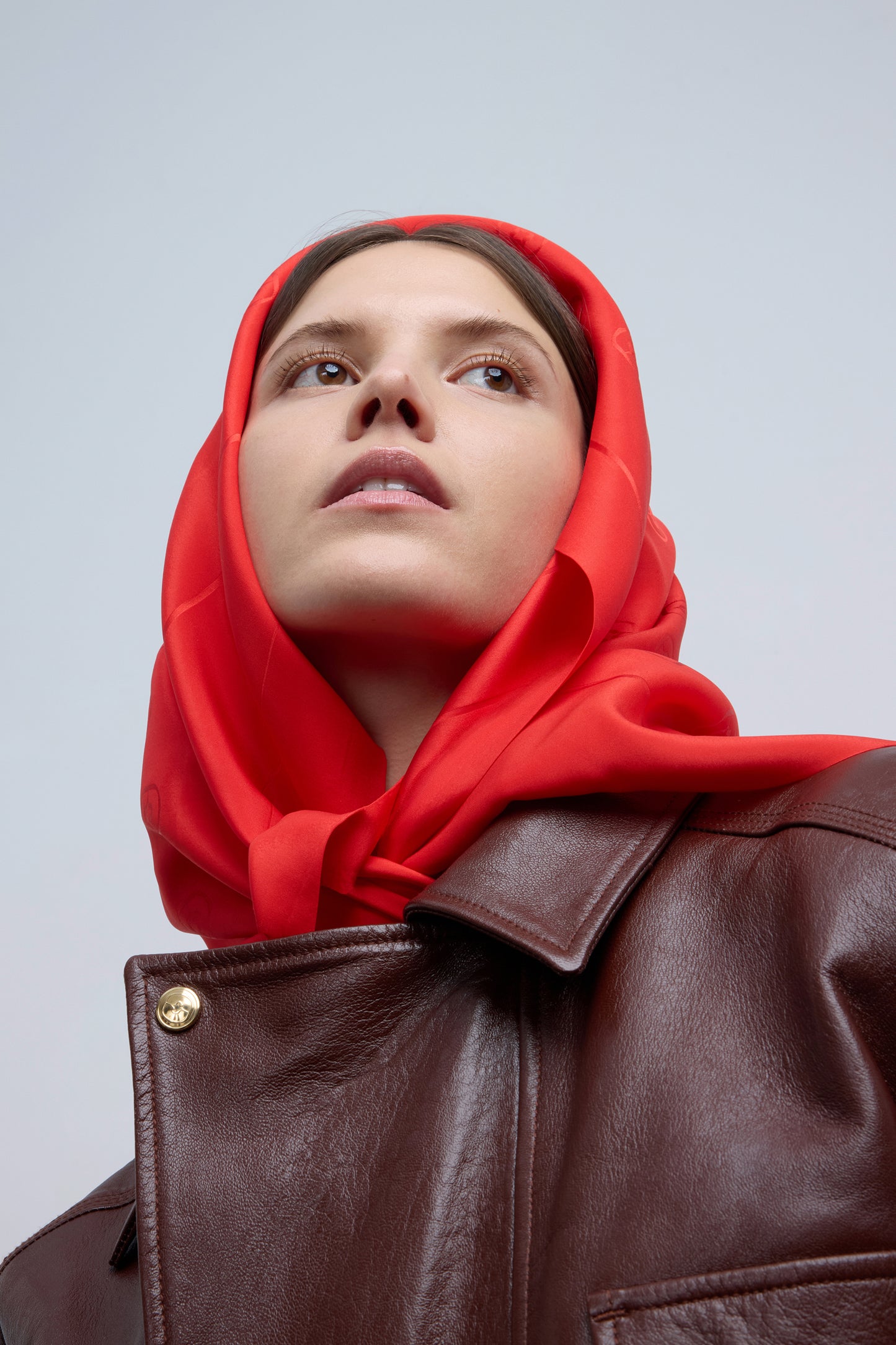 The RÙADH Red Silk Scarf