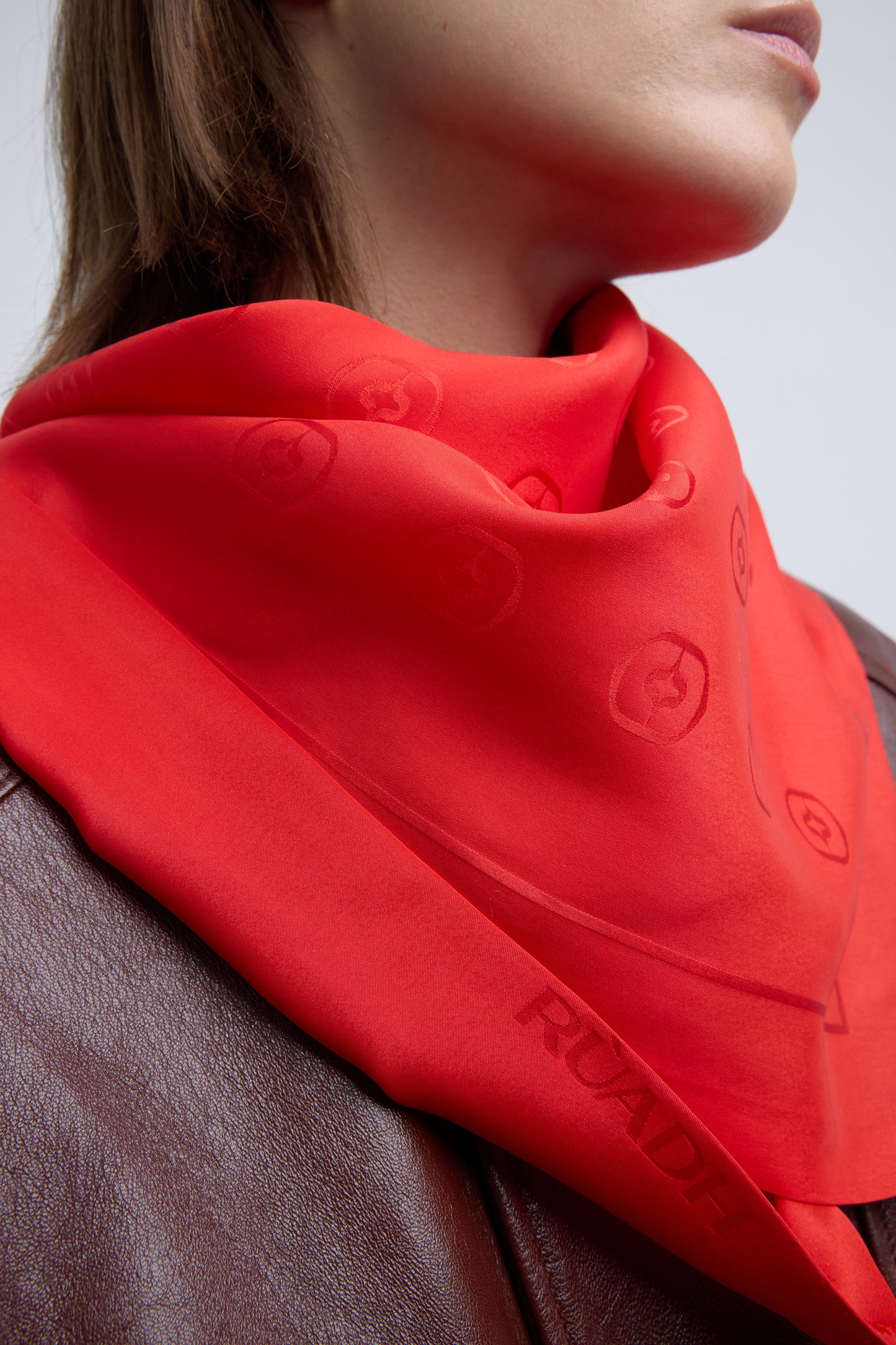 The RÙADH Red Silk Scarf