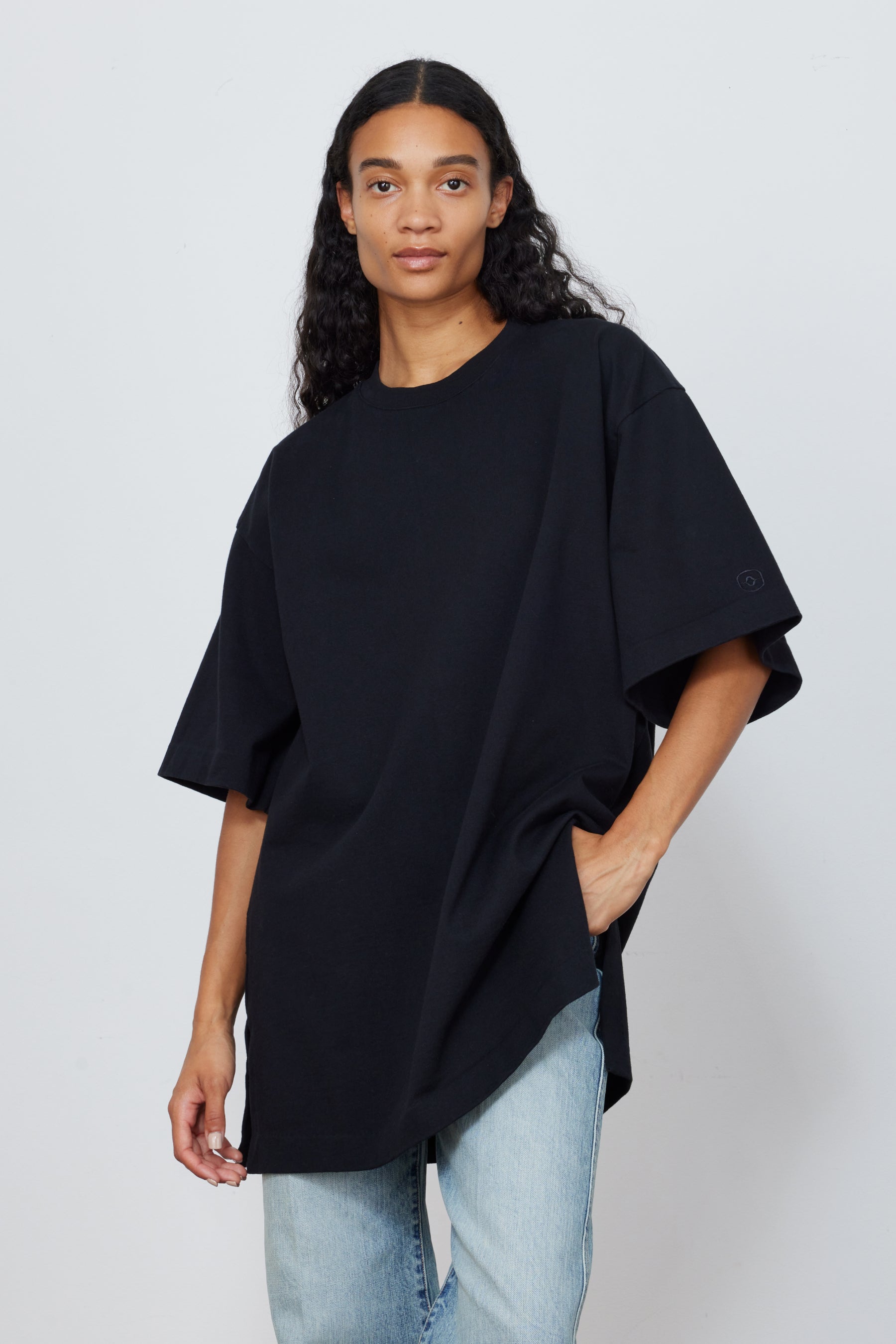 The Holt Oversized T-Shirt in Black Organic Cotton